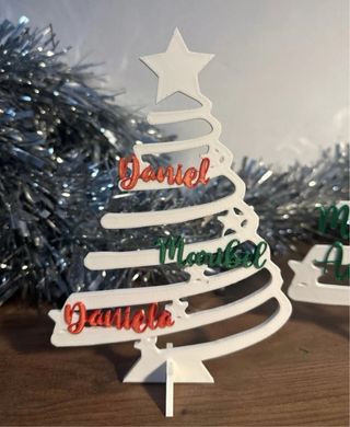 Árbol de Navidad Familiar Personalizado en 3D