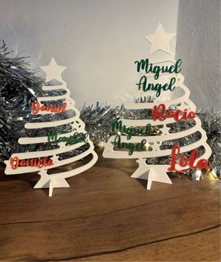 Árbol de Navidad Familiar Personalizado en 3D