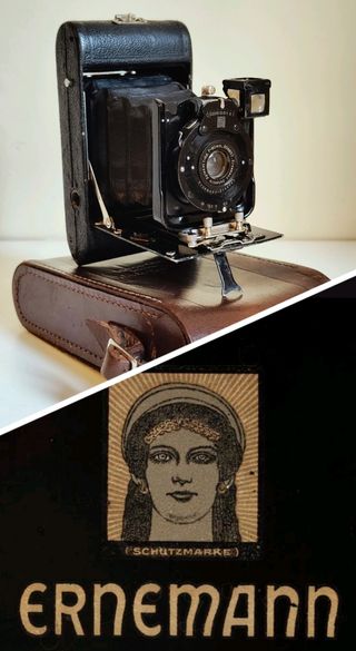 H. Ernemann Bob I Nº 351965, Alemania 1910 + funda