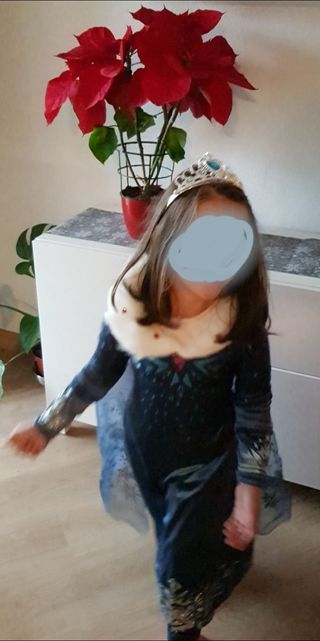 Vestido Disfraz Frozen Navidad niñq talla 5-6 años