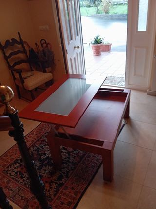 Mesa de centro elevable madera