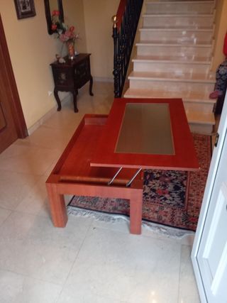 Mesa de centro elevable madera