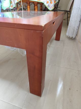 Mesa de centro elevable madera