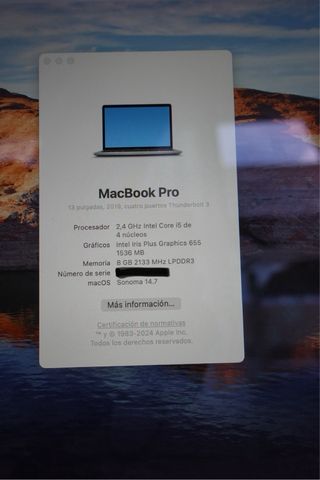 Macbook Pro Touch Bar 13’ Retina 2019 i5