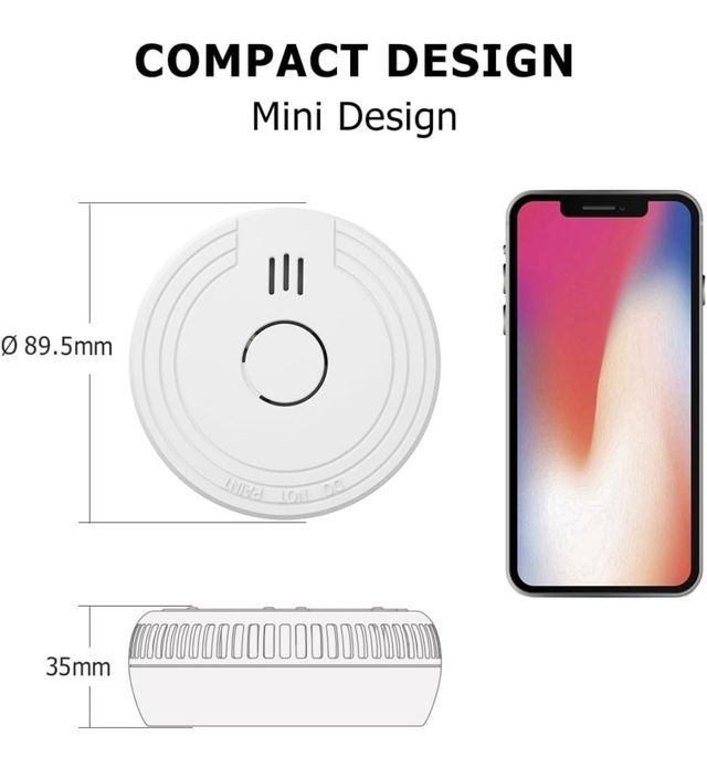 DETECTOR DE HUMO 6 UNIDADES COLOR BLANCO