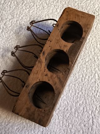 ANTIGUA RATONERA DE HIERRO MADERA CON 3 CUERPOS