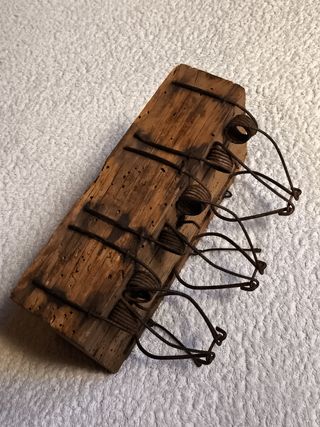 ANTIGUA RATONERA DE HIERRO MADERA CON 3 CUERPOS