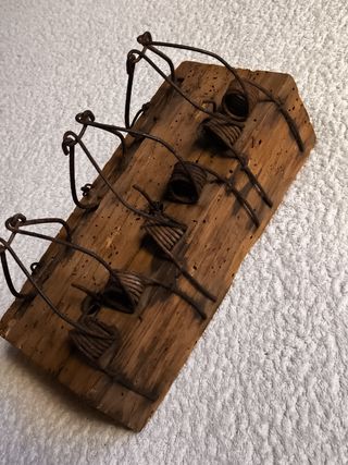 ANTIGUA RATONERA DE HIERRO MADERA CON 3 CUERPOS