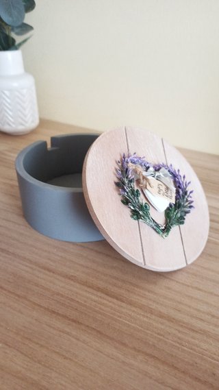 Caja redonda Lavanda