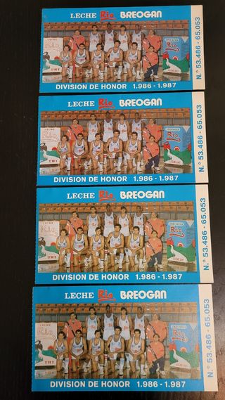 Participaciones loteria C.B. Breogan 1986