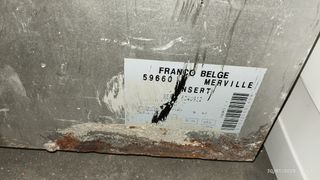 Chimenea para encastrar de fundición , con cristal