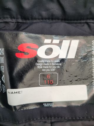 Pantalon esqui snowboard söll talla 6 