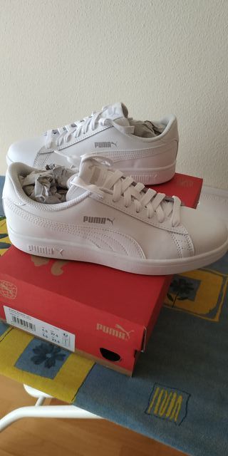 Zapatillas sneakers de piel blancas Puma