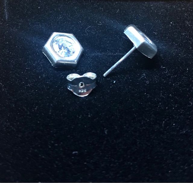 Pendientes de plata y circonita