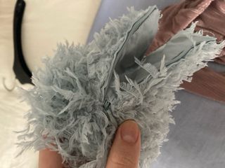 Top crop azul de fiesta de zara talla M