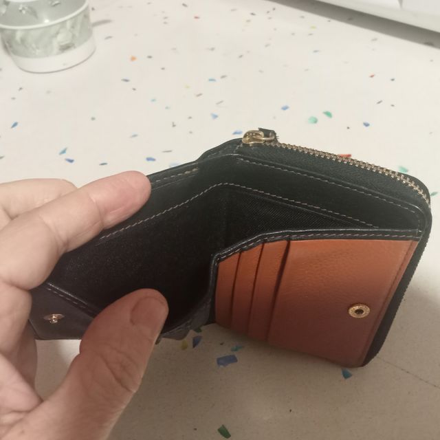 Cartera monedero de piel Adolfo