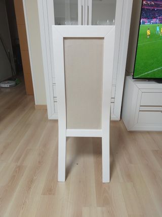 Silla salón o dormitorio madera lacada en blanco