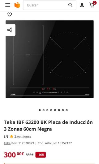 PLACA INDUCCIÓN TEKA 63200BK (REPARAR)