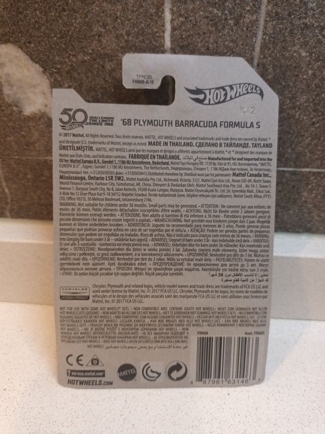 Hot Wheels '68 Plymouth Barracuda Zamac