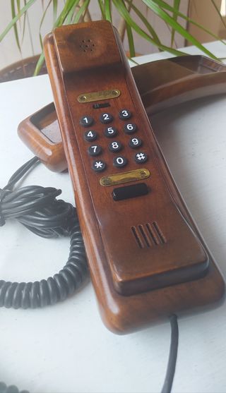 Teléfono de madera años 80