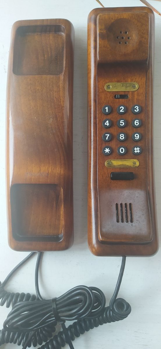 Teléfono de madera años 80