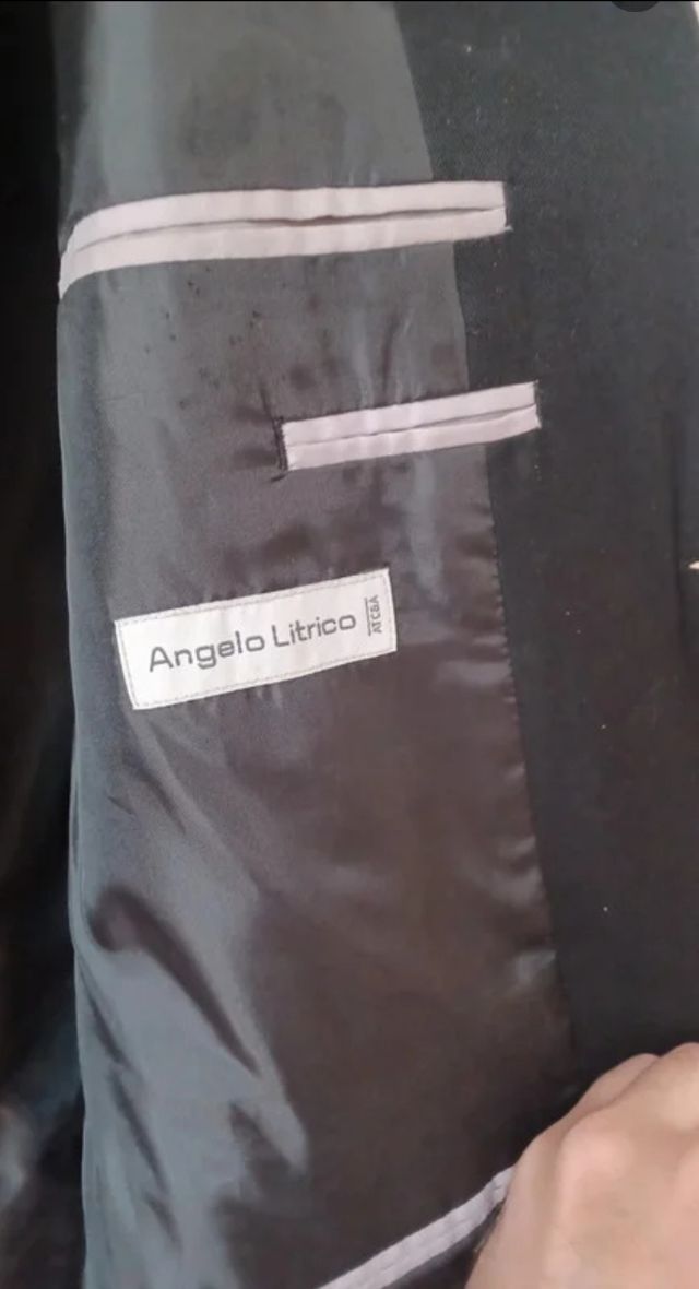 Traje italiano negro Angelo Litrico