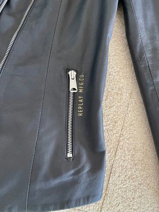 Cazadora o perfecto Replay cuero negro T.S Nuevo