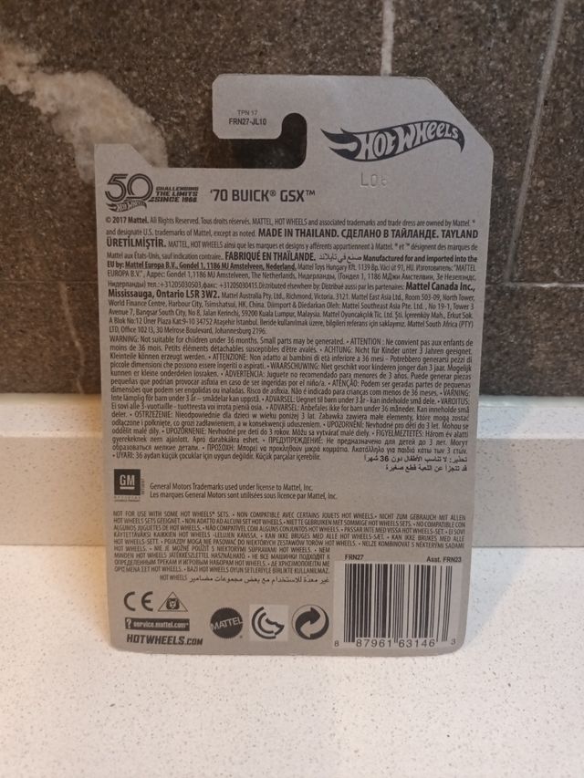 Hot Wheels '70 Buick GSX Zamac 50th
