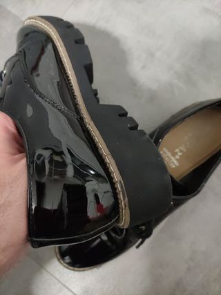 Zapatos negros mujer de cordones