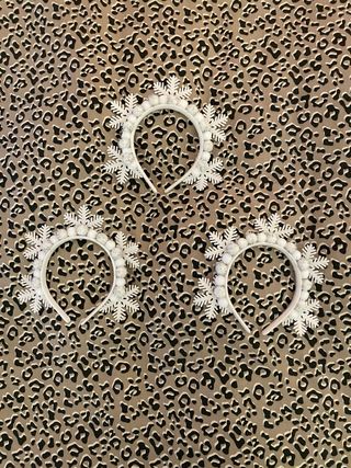 3 Diademas navidad copos de nieve