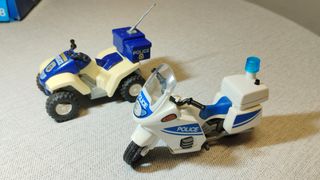 Moto y quad de policía de Playmobil