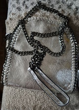 Bolso plateado 
