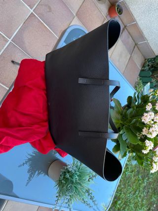 Bolso piel CH negro carolina herrera Bag tote 