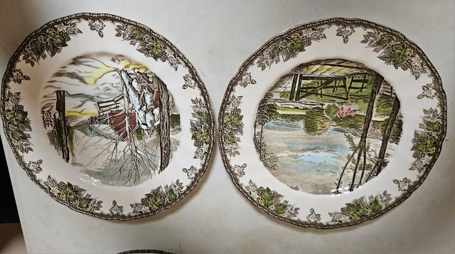 12 platos colección vajilla the Village