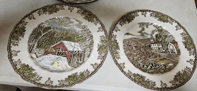 12 platos colección vajilla the Village