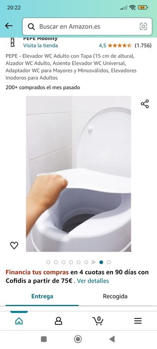 Pepe- Elevador wc adulto con tapa