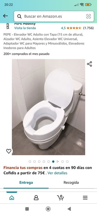 Pepe- Elevador wc adulto con tapa