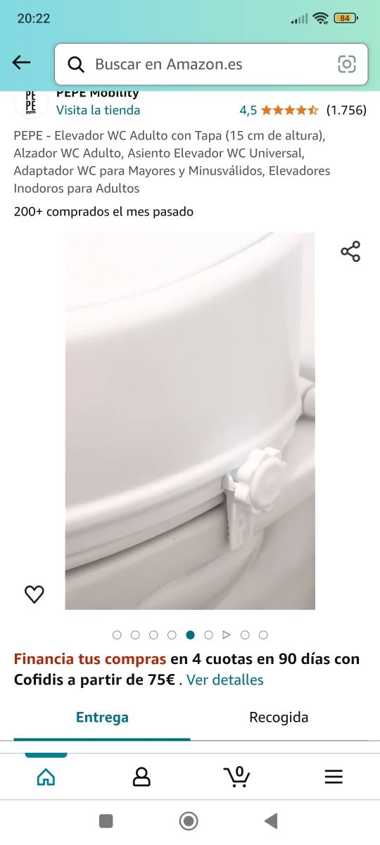 Pepe- Elevador wc adulto con tapa