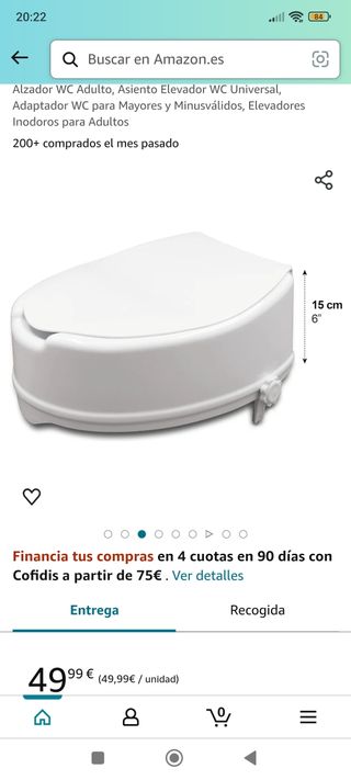 Pepe- Elevador wc adulto con tapa