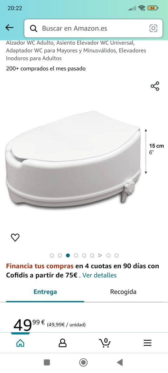 Pepe- Elevador wc adulto con tapa