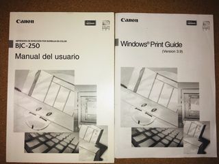 BJC-250 Manual Kit Impresora Canon (disquetes/doc)