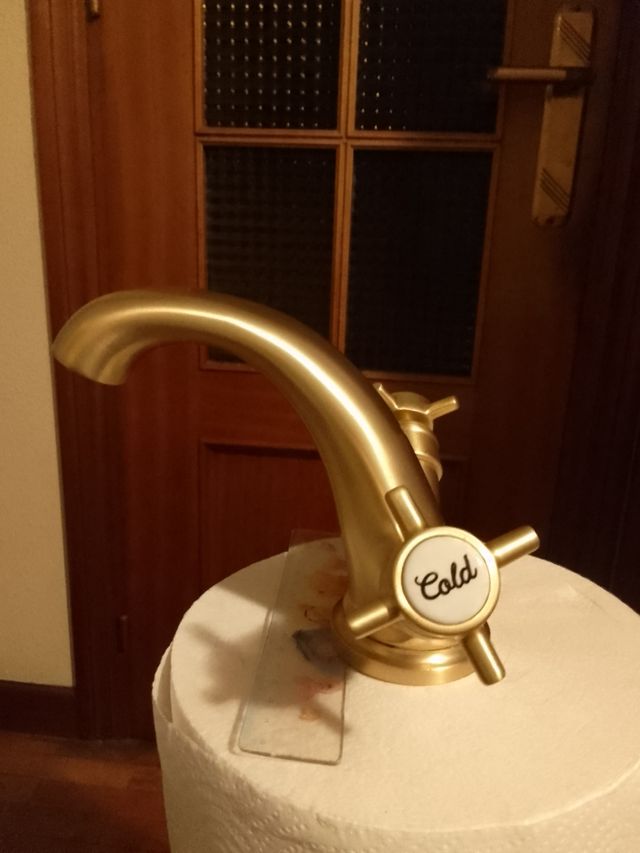 Grifo lavabo vintage y tapón 