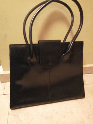 Bolso de fiesta vestir, estilo vintage negro asa l