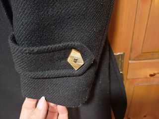 Abrigo paño negro Mango