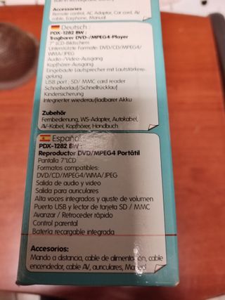 DVD Portátil-casa/coche/etc-Sigmatek PDX-1282