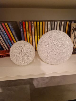 Palle di neve illuminate