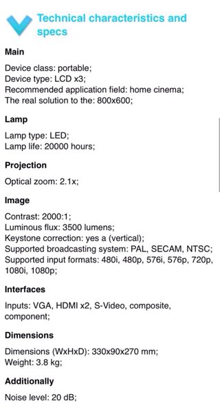 Proyector CRE X500