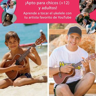 Ukelele con accesorios app para aprender