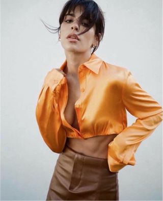 Falda efecto piel Zara