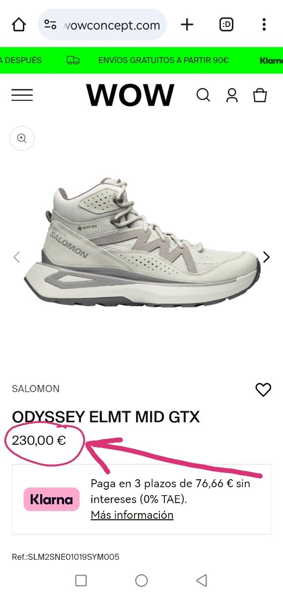 Salomón Odyssey Elmt Mid Gtx n° 44